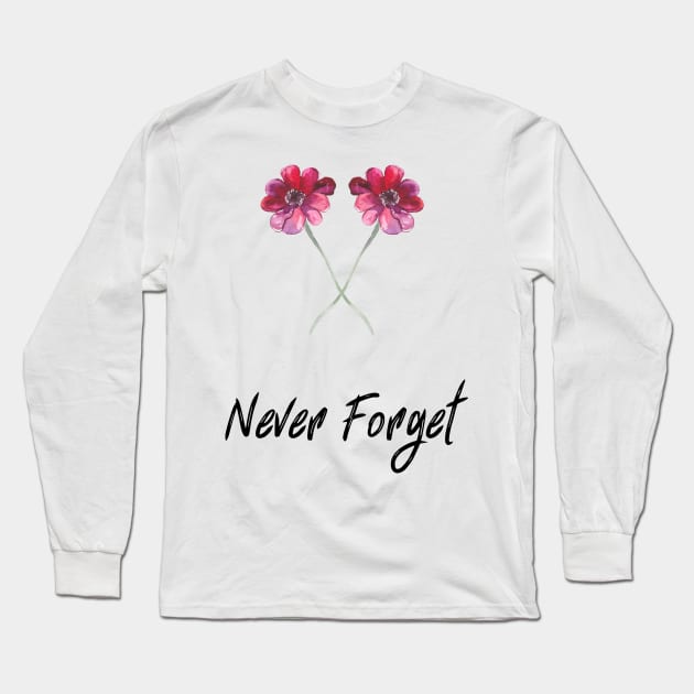 Never Forget Long Sleeve T-Shirt by iconking